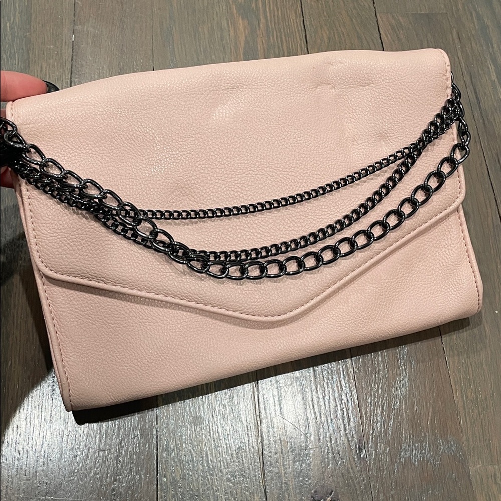 Steve Madden Pink Leather Clutch